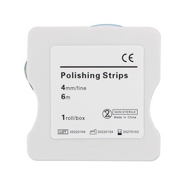Alnicov Tooth Sandpaper Dental Polishing Strips 4mm Width 6m/Rolls/Box Tooth Sandpaper Interdental Sanding Tools for Polishing Teeth