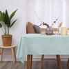 Deconovo Solid Faux Linen Spill Resistant Table Cover for Table