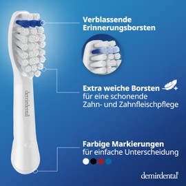 demirdental Extra Sensitive Replacement Toothbrush Heads for Oral-B Pulsonic Sensitive Plus Replacement Toothbrush Heads for Very Sensitive Teeth Pack of 10