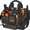 WELKINLAND 20-Pocket Electrician Tool Tote,16"Double Open-Top Tool Tote Bag