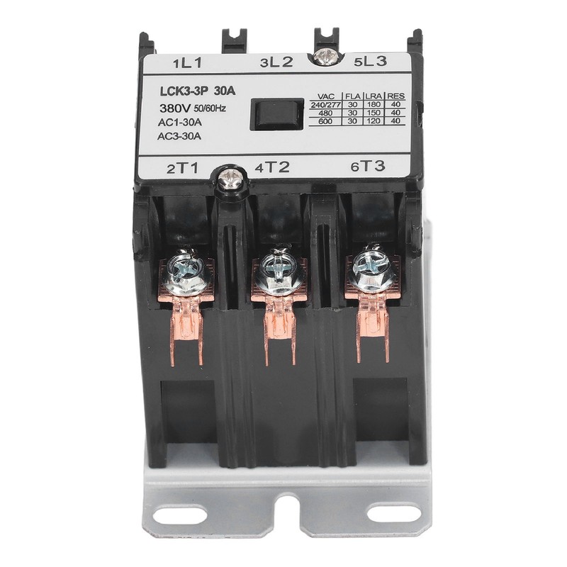 LCK3 3P 30A AC Contactor Heat Resistant PP Shell Silver