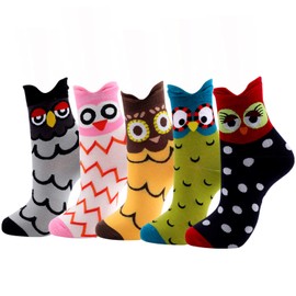 Jeasona Women's Owl Socks Owl Gifts for Women Cute Fun Socks