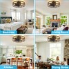 Depuley Flush Mount Ceiling Fan: 20" Caged Ceiling Fans with