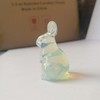 Manekieko Opalite Hand Carved Rabbit Statue, 1.5 Inch Crystals and