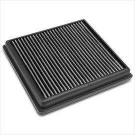Silver Reusable&Washable High Flow Drop-in Air Filter Compatible with 14-17 VW Polo Jetta Golf 1.6L L4