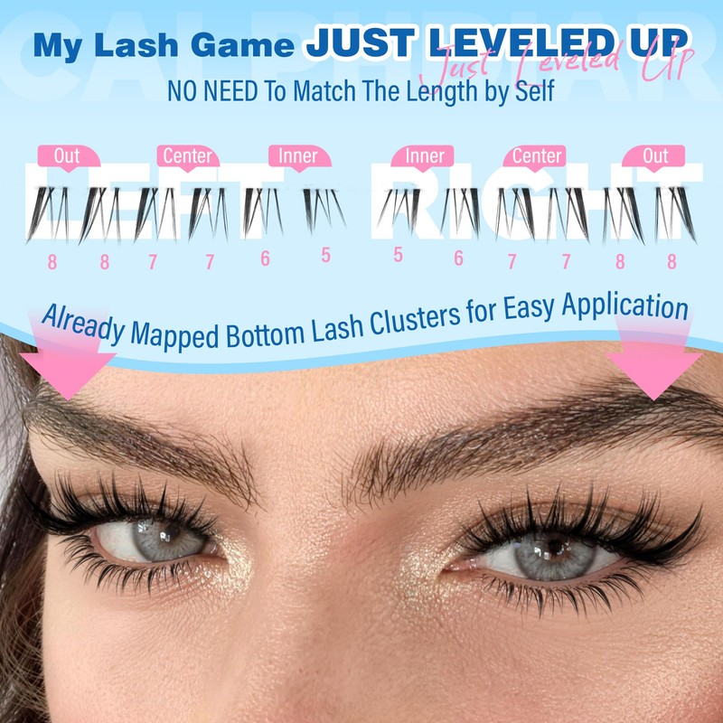 Bottom Lash Clusters Cat Eye Lashes Natural Bottom Eyelash Clusters