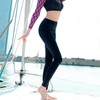 Women's Black Long Pants Rash Guard for Yoga & Beach Black/S-M
