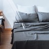 Simple&Opulence 100% Linen Sheet Set 4pcs Basic Style, Deep Pocket,