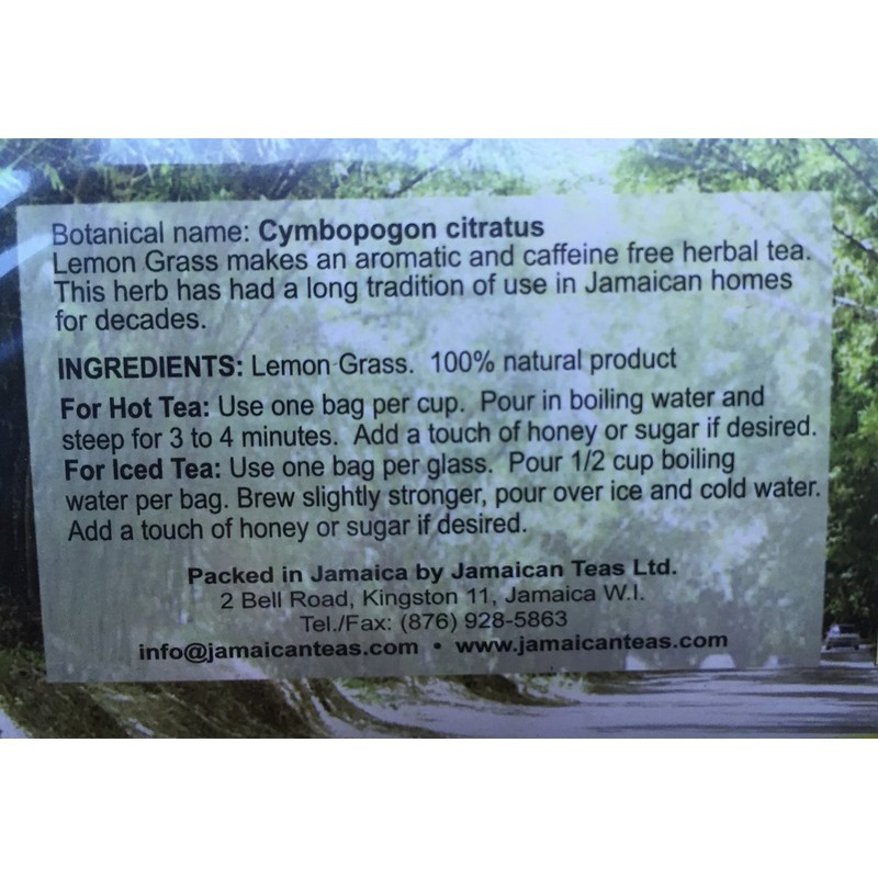 Caribbean Dreams Lemon Grass Tea (Fever Grass), 24 tea bags