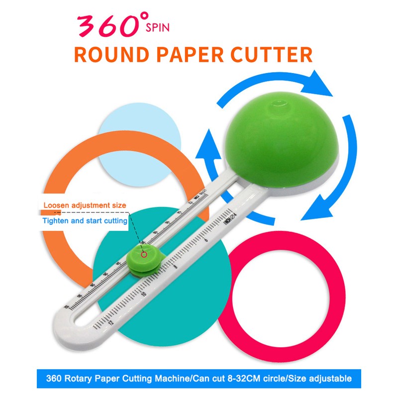 Circular Paper Cutter Rotary Circle Cutter Manual Round Cutting Tool