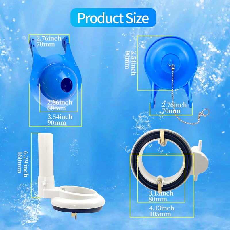 Lychee Light Toilet Flush Valve Assembly for One-Piece Toilets with