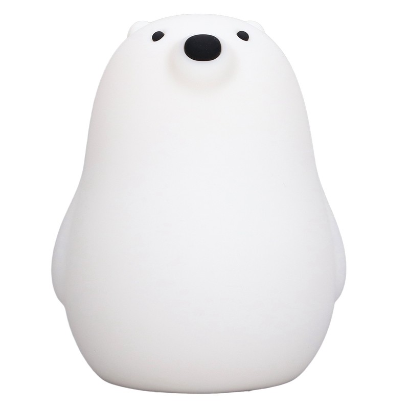 LED Night Light Cartoon White Bear Baby Pat Light USB
