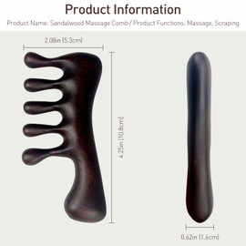 Jaasuee Scalp Massage Comb Hair Growth Stimulating Wooden Scalp Massager Stress Relief Loc Comb Present for Women and Men