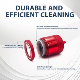 YIngo Firety 1-inch Copper Pipe Cleaner and 6-Piece Stainless Steel Bore Brush Set