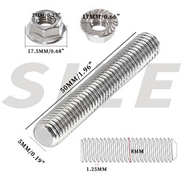 GSTP M8*1.25 Studs Kit Exhaust Studs and Nuts Kit Compatible with Ford 4.6L 5.4L F150 F250 Studs and Nuts Stainless Steel