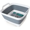 2.4 Gal(9L) Collapsible Dish Basin with Drain Plug,Space Saving Multiuse Foldable Sink Tub,Dishpan,Kitchen Sink for Camping,Plastic Tub,Vegetable Washing,Beverage Tubs