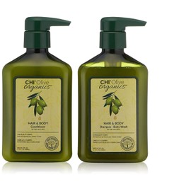 CHI Olive Organics Hair & Body Shampoo and Conditioner 11.5 oz Duo
