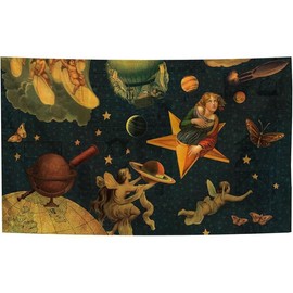 Eyesoul The Smashing Rock Band Pumpkins Tapestry Mellon Collie And The Infinite Sadness Album Cover Tapestry 40x60 IN with  Tapestry Wall Hanging for College Dorm Room Decor, Parties, Gift, green - Size: 60x90