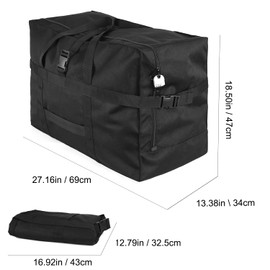 Carry on Travel Duffle Bag,Foldable Heavy Duty Overnight Bag,Larger Size Tear Resistant Water Resistant Packable Luggage for Weekender/Vacation/Camping/Beach/Tent