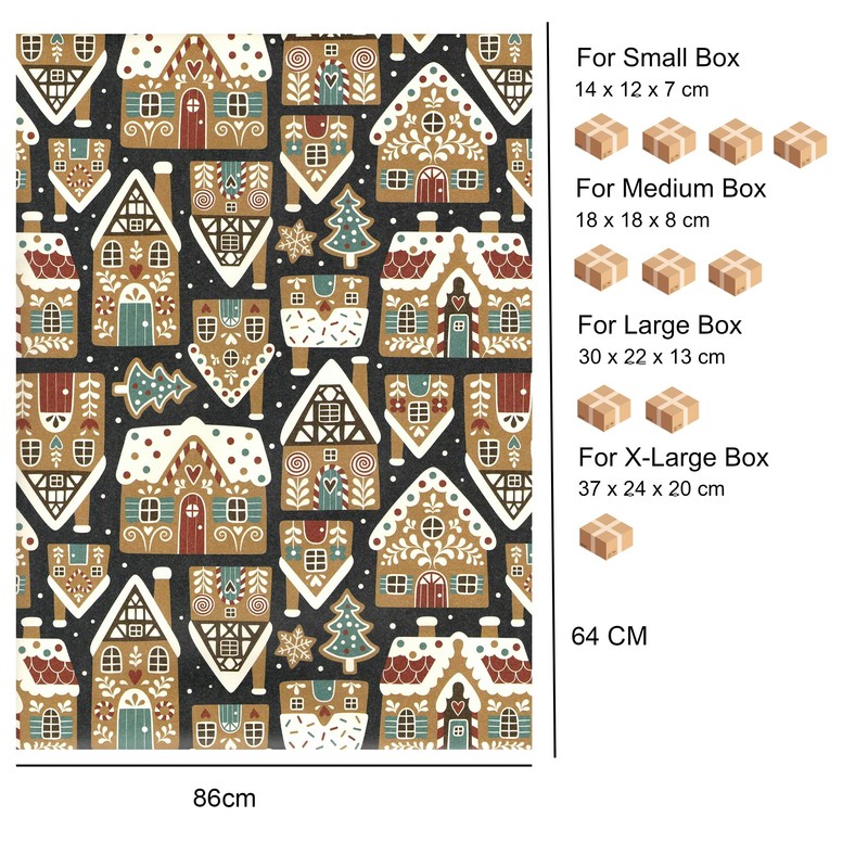 arkamii Wrapping Paper 86 x 64 cm Christmas 3 Large