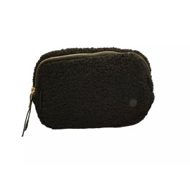 Kyodan NEWWT WOMEN'S KYODAN CROSSBODY OR BELT BAG FANNY PACK BLACK FLEECE MEDIUM POCKET