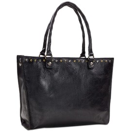 Patricia Nash Large Tote Handbag - Zancona Tote - 100% Full Grain Supple Leather Tote Bag For Women, Designer Tote Bag, Nice Purses for Women, Black