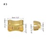 sourcing map 16 Sets Brass Zipper Slider Stopper U-Shaped Top