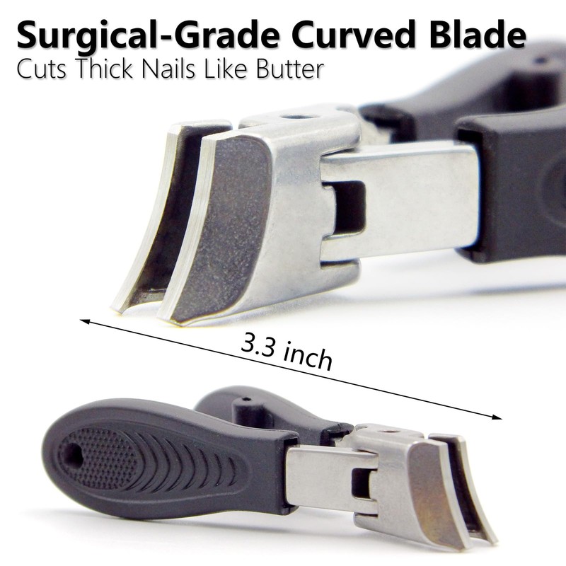 Qgond Wide Jaw Anti-Splash Slanted Nail Clipper – Extra Sharp
