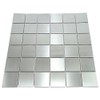 Matte Silver Stainless Steel Metallic Square Glass Mosaic Tiles for