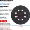 5" Sander Pad Replacement for DeWalt OE# 151281-08,Fits DW421,DW423,DW4388,D26451and D26453,Compatible