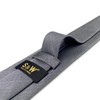 SHLAX&WING Solid Gray Men's Long Necktie Extra Large Pocket Square