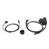 Throat Mic Earpiece 7.1mm Plug with Finger PTT Portable for