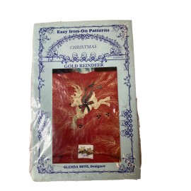 Glenda’s Easy Iron-On Patterns Christmas GOLD REINDEER