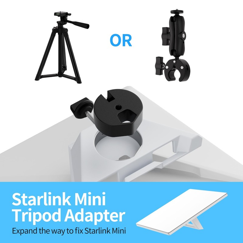Starlink Mini Tripod Mount Adapter - 1/4-20 Threaded Aluminum Alloy