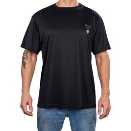 S|C x Barber Strong Oversized Men's Tee, Hair Repellent, Ultra Lightweight and Breathable Vented Mesh Side Panels, Moisture-Wicking 4-Way Stretch Fabric (Large)