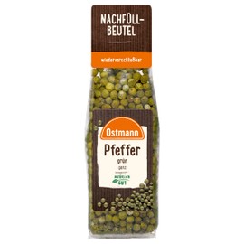 Ostmann Spices - Green Pepper Whole | Unground Pepper, Ideal for Marinades and Sauces | For Refilling the Shaker Can | 40 g in Bag