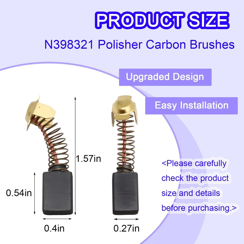 10Pack N398321 Polisher Carbon Brushes Compatible with Dewalt DWP849X DWP849X-BR