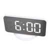LED Digital Alarm Clock USB Charging Mirror Clock with 4