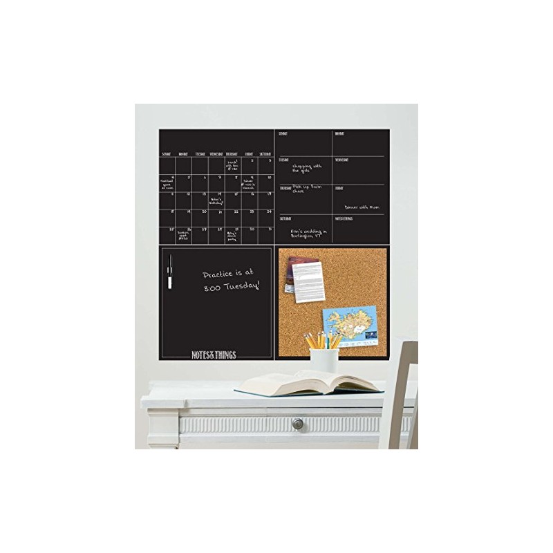 Wall Pops WPE1875 4 Piece Organizer Kit, Black