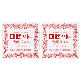 Rosette Facial Wash Pasta, Normal Skin, Red, Set of 2, 3.2 oz (90 g) x 2 Packs
