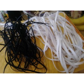 Unbranded ELASTIC = 10 YARDS~10 Yards 1/4" white OR 11 Yards 1/8" black~DIY FACEMASKS-NEW