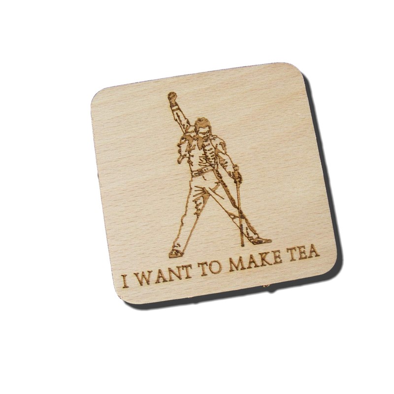 Queen Freddie Mercury Coaster Drink Mat Engraved Present Gift (Standing