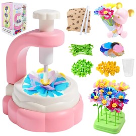 Chgfs DIY Flowers Craft Kit for Kids – Build Your Own Bloom Bouquet, Soft Fabric Flower Toys, Educational Arts & Crafts for Ages 4-8, Toddler Girl Birthday Gift