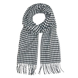 David & Young Softer Than Cashmere Houndstooth Winter Scarf, Black