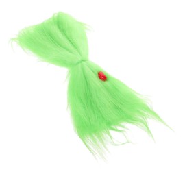 minkissy Furry Christmas Bow Hair Clip Holiday Hair Bow Xmas Hair Clip with Red Heart Furry Hair Bow Christmas Hair Clip Tree Decorations Costume Accessories