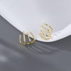 SLUYNZ 925 Sterling Silver Cool CZ Cuff Earrings Earrings for