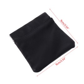 YO-HAPPY Men Ladies Genuine Leather Coin Pouch Snap Top Purse Strong Metal Spring Closure Small Change Bag,Black