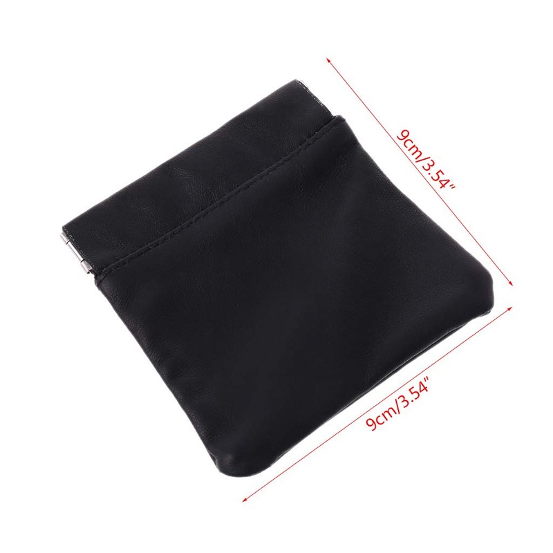 YO-HAPPY Men Ladies Genuine Leather Coin Pouch Snap Top Purse