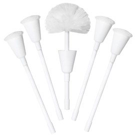 Don Aslett Johnny Mop | Set of 5 Toilet Brushes | 14" Handle to Easily Clean Toilet or Shower | Scratch Free Bowl Swab | Safe to Use with Your Favorite Toilet Bowl Cleaner