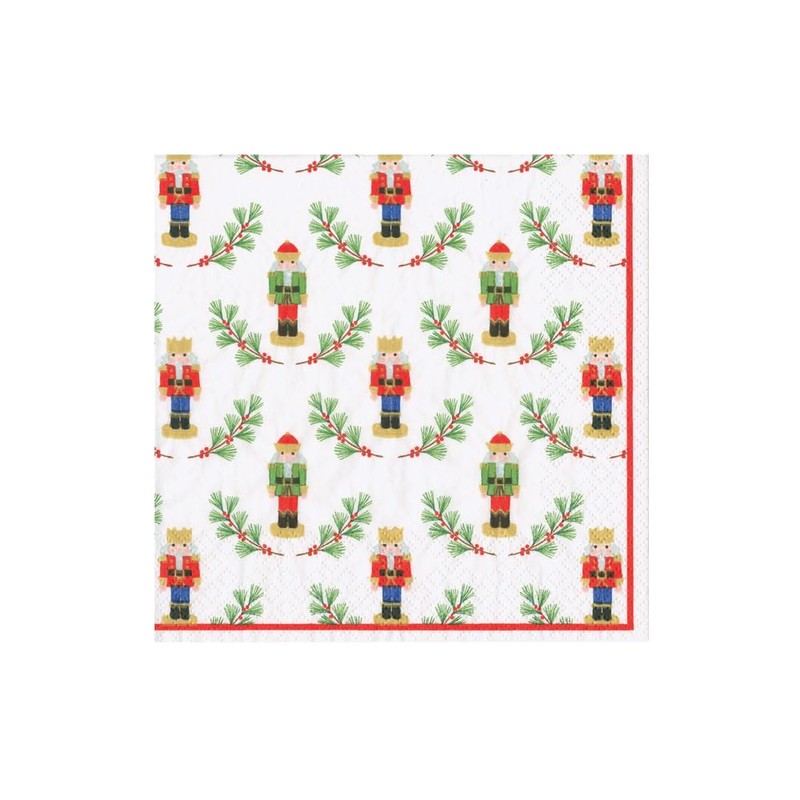 Caspari Little Nutcracker Cocktail Napkins - 20 Per Package